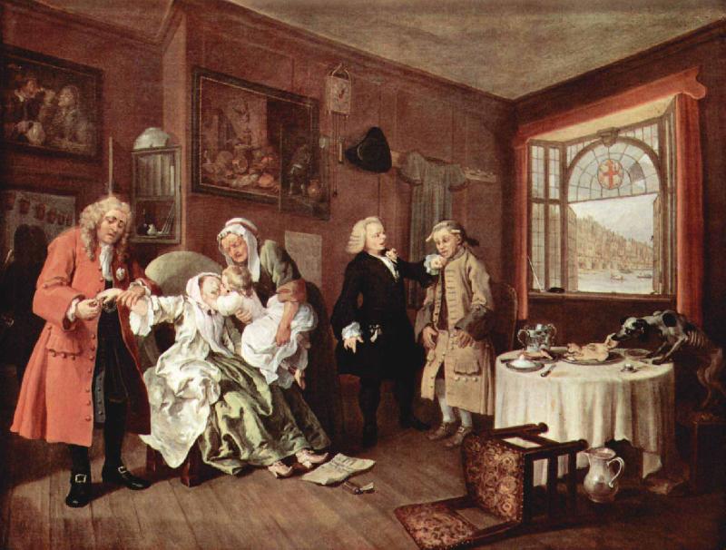 William Hogarth The Ladys Death oil painting image